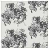 Kampf japanischer Samurai-Krieger Fabric Stoff (Muster)