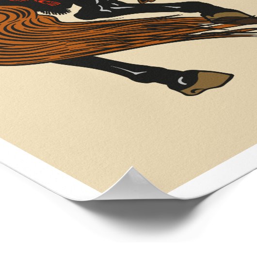 Kampf japanischer Samurai-Krieger. Grafik Poster (Ecke)