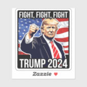 Kampf Kampf Kampf Kampf Kampf Donald Trump 2024 De Aufkleber (Blatt)