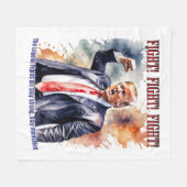 Kampf! Kampf! Kampf! Trump-Legende Fleecedecke (Vorderseite (Horizontal))