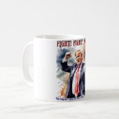 Kampf! Kampf! Kampf! Trump-Legende Kaffeetasse (Vorderseite Links)