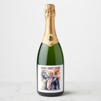 Kampf! Kampf! Kampf! Trump-Legende Schaumweinetikett