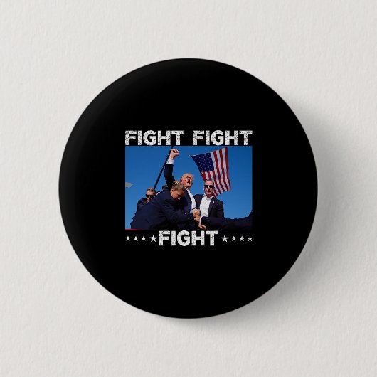 Kampf Kampf Kampf Trump Wähle Trump Button (Vorderseite)