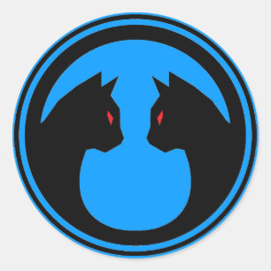 Kampf-Katzen-Logo-Aufkleber (Blatt von 20) Runder Aufkleber