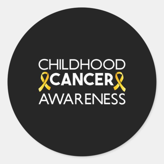 Kampf Kinderkrebs Bewusstsein Goldene Schleife für Runder Aufkleber (Vorderseite)