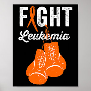 Kampf Leukämie Kämpfer Krieger Leukämie Bewusstsei Poster