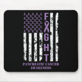 Kampf Lila Flachbandunterstützung Bauchspeicheldrü Mousepad (Vorne)
