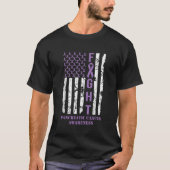 Kampf Lila Flachbandunterstützung Bauchspeicheldrü T-Shirt (Vorderseite)