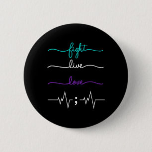 Kampf Live Liebe Suizidprävention Bewusstsein Button