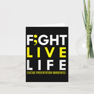 Kampf Live Life Semicolon Mental Health Awareness Karte
