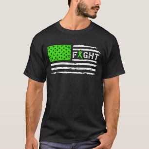 Kampf-Lymphom-Krebs-amerikanische Flagge Vintag T-Shirt