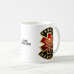 Kampf Medizinischer Schädel und Schwerter Cross Pa Kaffeetasse