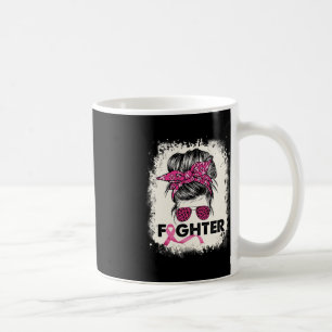 Kampf Messy Bun Breast Cancer Awareness Pink War Kaffeetasse
