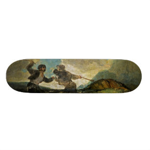 Kampf mit Cudgels durch Francisco Goya c 1820 Skateboard