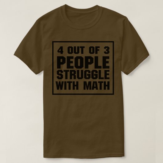 Kampf mit Mathe Funny T-Shirt (Design vorne)