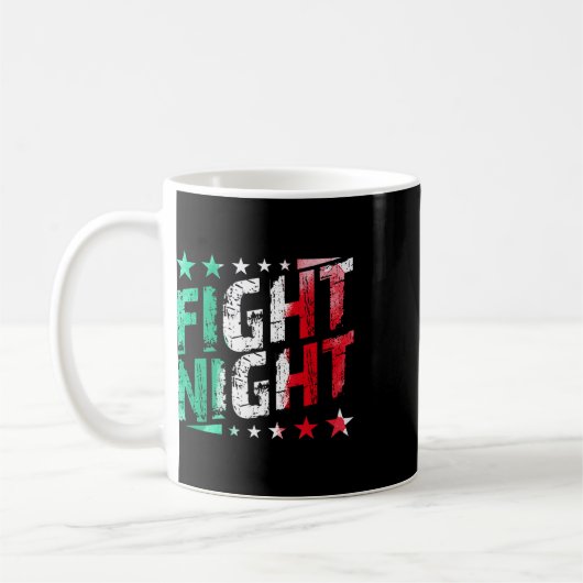 Kampf Nacht Boxen Mixed Martial Arts Fan Thema Kaffeetasse (Links)