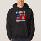 Kampf Obamunism Weiß Hoodie (Vorderseite)