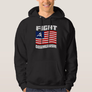 Kampf Obamunism Weiß Hoodie