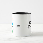 Kampf oder Flucht und Kaffee Lustiger Humor Becher Tasse (Zentrum)