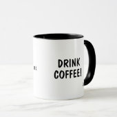 Kampf oder Flucht und Kaffee Lustiger Humor Becher Tasse (VorderseiteRechts)