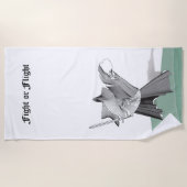 Kampf oder Flug eines digitalen Kriegers Strandtuch (Vorderseite)