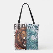 Kampf oder Fluss Löwe und Wasserwelle-Design Tasche (Rückseite)