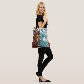 Kampf oder Fluss Löwe und Wasserwelle-Design Tasche (Am Model)