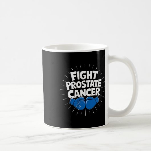 Kampf Prostatakrebs Blue Ribbon Boxing Prostate Kaffeetasse (Rechts)