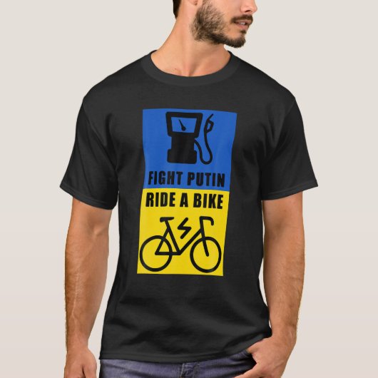Kampf Putin mit dem Fahrrad T-Shirt (Vorderseite)