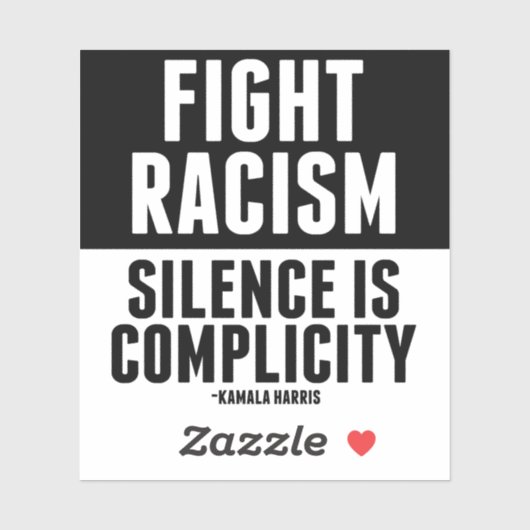 Kampf Rassismus Schweigen ist Komplizenschaft Clas Aufkleber (Blatt)