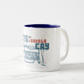 Kampf-Schrei-Tasse Zweifarbige Tasse (VorderseiteRechts)