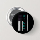 Kampf Semikolon-Flagge Suizid-Bewusstsein Psychisc Button (Vorne & Hinten)