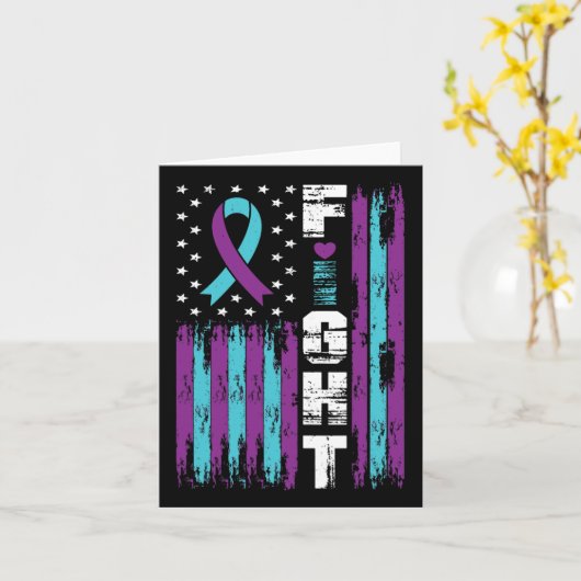 Kampf Suizidprävention Bewusstsein Patriotic Ameri Karte (Gelbe Blume)