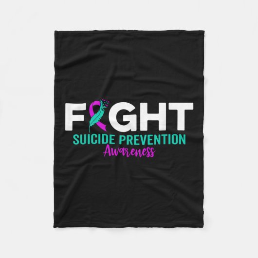 Kampf Suizidprävention Multipler Depression Suizid Fleecedecke (Vorderseite)