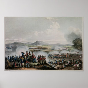 Kampf Talavera, graviert von Thomas Sutherland Poster