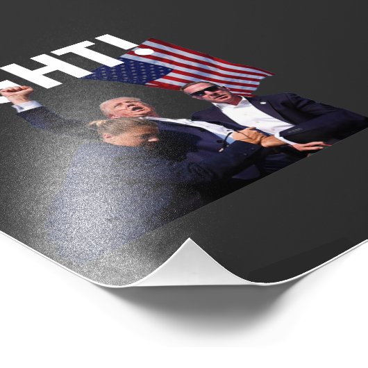 Kampf Trump 2024 überlebt bei der Kundgebung der W Fotodruck (Ecke)