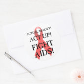 Kampf um Aids! Runder Aufkleber (Umschlag)