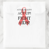 Kampf um Aids! Runder Aufkleber (Tasche)