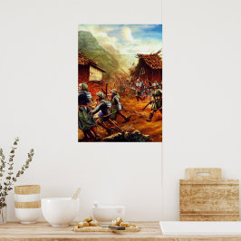 Kampf um das digitale Kunstposter von Village #02 Poster