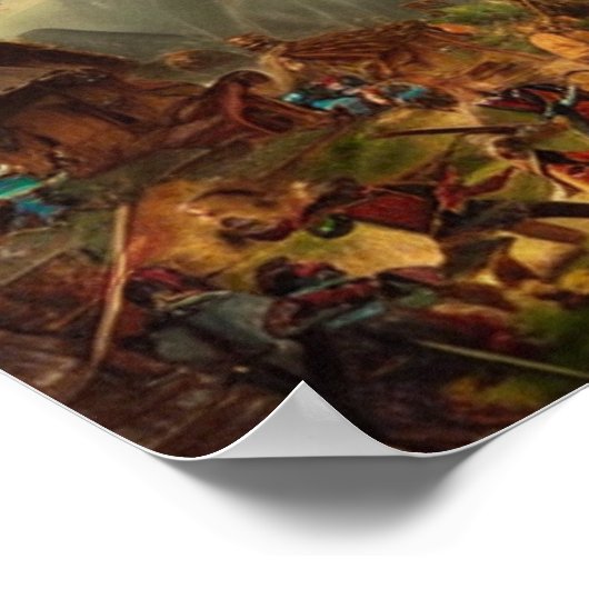 Kampf um das digitale Village Art Poster (Ecke)