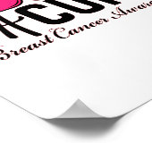 Kampf um ein kuratives Brustkrebs-Bewusstsein Poster (Ecke)