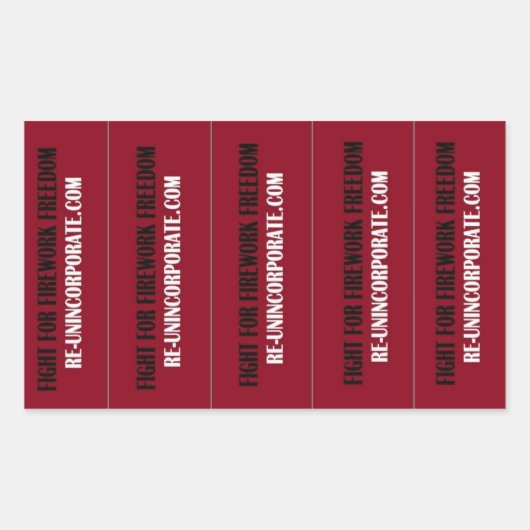 Kampf um Feuerwerksfreiheit! Rechteckiger Aufkleber (Vorderseite)