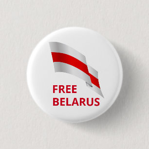 Kampf um Freiheit in Belarus. Button
