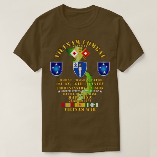 Kampf um FSB Mary Ann Combat Commo 1. Bn 46. I T-Shirt (Design vorne)