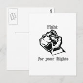 Kampf um Ihre Rechte Postkarte (Vorne/Hinten)