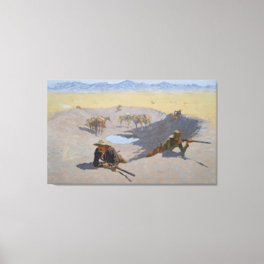 Kampf um Waterhole Leinwanddruck (Vorderseite)