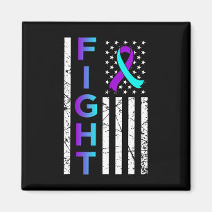 Kampf USA Flag Happy Suicide Awareness Support Gra Magnet