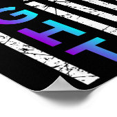 Kampf USA Flag Happy Suicide Awareness Support Gra Poster (Ecke)