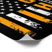 Kampf USA Flag Leukemia Awareness Cancer Survivor Poster (Ecke)