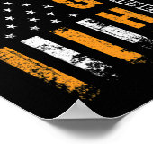 Kampf USA Flag Leukemia Awareness Cancer Survivor Poster (Ecke)